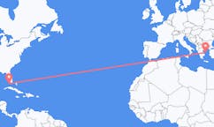 Flyreiser fra Key West, USA til Skiros, Hellas