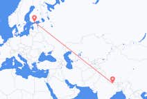 Flyg från Bharatpur, Nepal till Helsingfors, Finland
