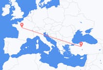 出发地 法国出发地 图尔目的地 土耳其安卡拉的航班