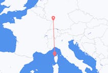 Flyrejser fra Calvi, Frankrig til Karlsruhe, Tyskland