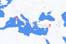 出发地 土耳其出发地 加濟安泰普目的地 法国阿雅克肖的航班