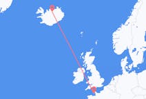 Vluchten van Akureyri naar Saint Helier