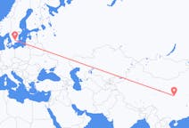 出发地 中国从西安出发目的地 瑞典韦克舍的航班