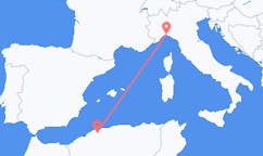 Vluchten van Chlef, Algerije naar Genua, Italië