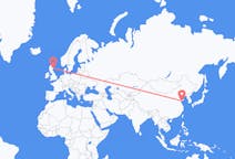 Flug frá Qingdao, Kína til Aberdeen, Skotlandi