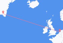Flyreiser fra Narsarsuaq, Grønland til Amsterdam, Nederland