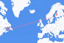Vluchten van Les Îles-de-la-Madeleine, Québec, Canada naar Tampere, Finland