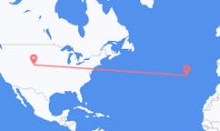 Flyreiser fra Laramie, USA til Santa Maria, Portugal