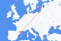 Flights from Palanga in Lithuania to Barcelona in Spain