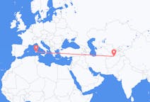 Flyg från Mazar-e Sharif, Afghanistan till Cagliari, Italien