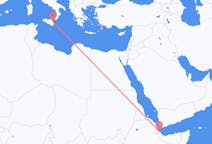 Vluchten van Balbala, Djibouti naar Catanië, Italië