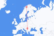 Flyg från Niš, Serbien till Kiruna, Sverige