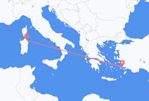 出发地 意大利出发地 奧里維亞目的地 土耳其哈利卡那索斯的航班