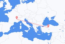 出发地 土耳其安卡拉目的地 法国格勒诺布尔的航班