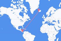 Vluchten van David, Chiriquí, Panama naar Reykjavík, IJsland