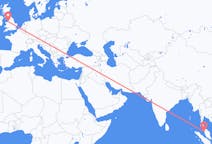 Flyreiser fra Penang, Malaysia til Liverpool, England