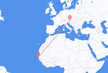 Flug frá Dakar, Senegal til Graz, Austurríki