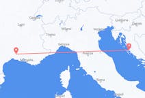 Flyreiser fra Zadar, Kroatia til Nimes, Frankrike