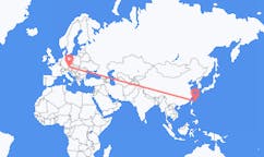 Flyreiser fra Miyakojima, Japan til Linz, Østerrike