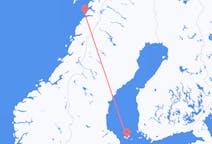 Loty z Maarianhamina, Wyspy Alandzkie do Bodo, Norwegia