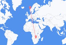Flyrejser fra Victoria Falls, Zimbabwe til Ålesund, Norge