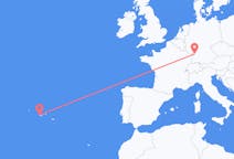 Flyg från Horta, Azores till Karlsruhe