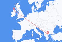 Flights from Thessaloniki in Greece to Derry in Northern Ireland