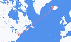 Flyg från Richmond, USA till Reykjavik, Island