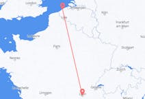 Flyg från Ostend till Lyon