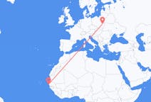 Flyg från Dakar, Senegal till Lublin, Polen