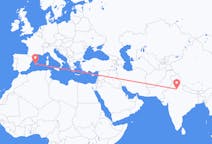 Flights from New Delhi in India to Palma de Mallorca in Spain