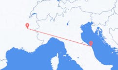 Flyreiser fra Grenoble, Frankrike til Ancona, Italia