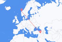 Vols depuis Ålesund, Norvège vers Diyarbakır, Turquie