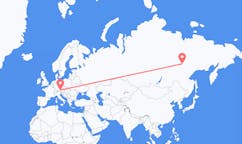 Fly fra Jakutsk til Salzburg