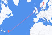 เที่ยวบิน จาก เซนต์คิตส์, เซนต์คิตส์และเนวิส ไปยัง Rörbäcksnäs, สวีเดน