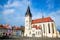 photo of Central square with the Church of St. Aegidius in Bardejov, Slovakia.