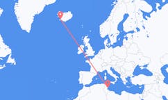 Vluchten van Sfax, Tunesië naar Reykjavík, IJsland