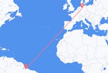 Flyg från Belém (kommun i Brasilien, Pará, lat -1,34, long -48,42), Brasilien till Hannover, Tyskland