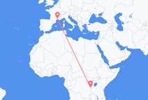 Flyg från Bujumbura, Burundi till Nimes, Frankrike