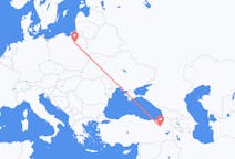 Flights from Erzurum, Turkey to Szymany, Szczytno County, Poland