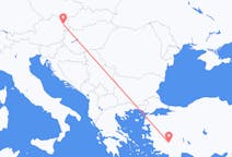 出发地 土耳其出发地 代尼茲利目的地 奥地利维也纳的航班