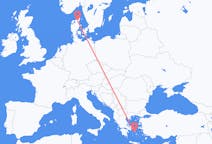 Flights from Syros, Greece to Aalborg, Denmark