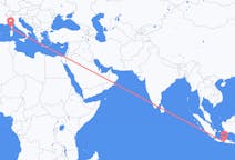 Flyreiser fra Yogyakarta, Indonesia til Ajaccio, Frankrike