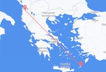 Vluchten van Tirana naar Karpathos