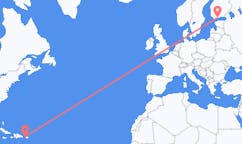 Flyreiser fra Aguadilla, til Helsingfors