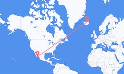 Flights from the city of San José del Cabo, Mexico to the city of Akureyri, Iceland