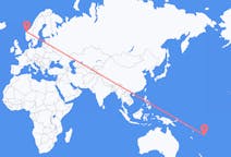Flyg från Kadavu, Fiji till Ålesund, Norge