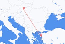 Flyrejser fra Mytilini til Budapest