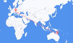 Flyg från Townsville, Australien till Klagenfurt, Österrike