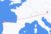 Flights from La Coruña to Graz